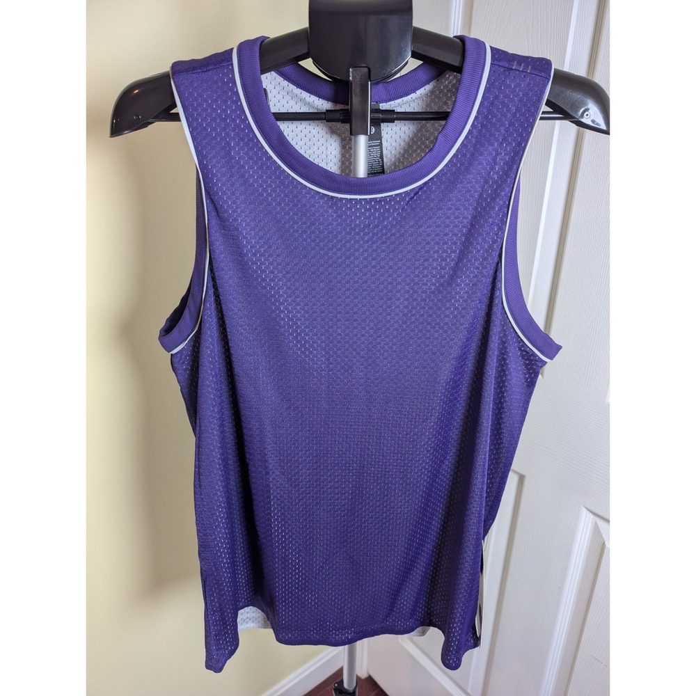 Lululemon Double-Layered Mesh Tank Mens M Purple Reversible Sleeveless NWT